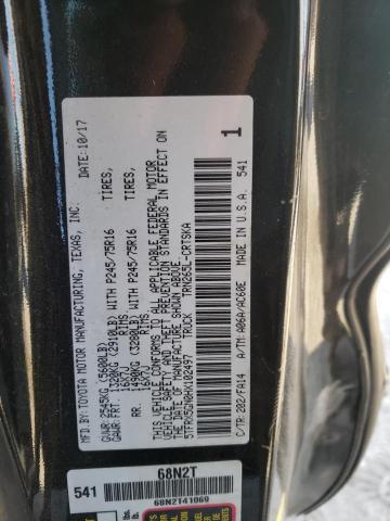 5TFRX5GN0HX102497 - 2017 TOYOTA TACOMA ACCESS CAB შავი ფოტო 13