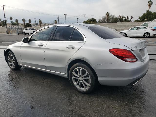 55SWF4KB4FU022400 - 2015 MERCEDES-BENZ C 300 4MATIC SILVER photo 2