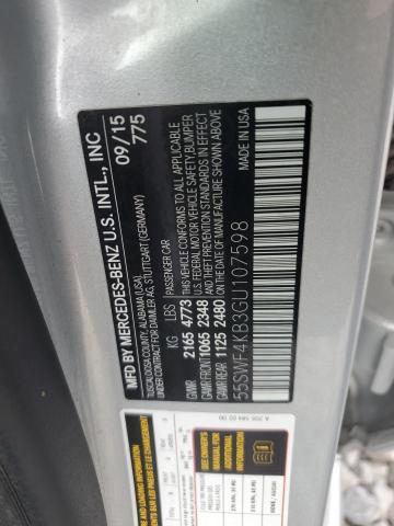 55SWF4KB3GU107598 - 2016 MERCEDES-BENZ C 300 4MATIC SILVER photo 12