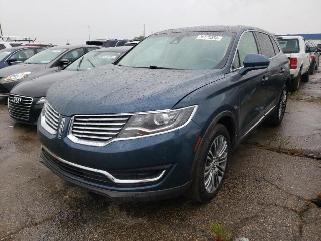 2LMTJ8LR4GBL79256 - 2016 LINCOLN MKX RESERVE BLUE photo 1