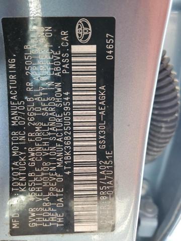 4T1BK36B25U059544 - 2005 TOYOTA AVALON XL 青色 照片 12