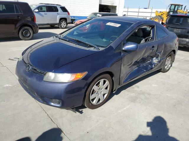 2HGFG12647H554498 - 2007 HONDA CIVIC LX BLUE photo 1