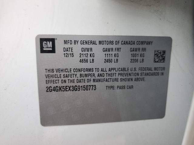 2G4GK5EX3G9150773 - 2016 BUICK REGAL 白色 照片 12