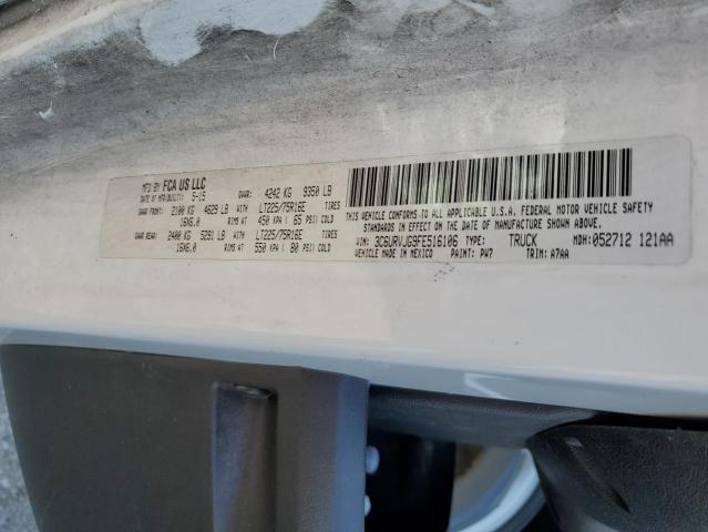 3C6URVJG9FE516106 - 2015 RAM PROMASTER 3500 HIGH თეთრი ფოტო 13