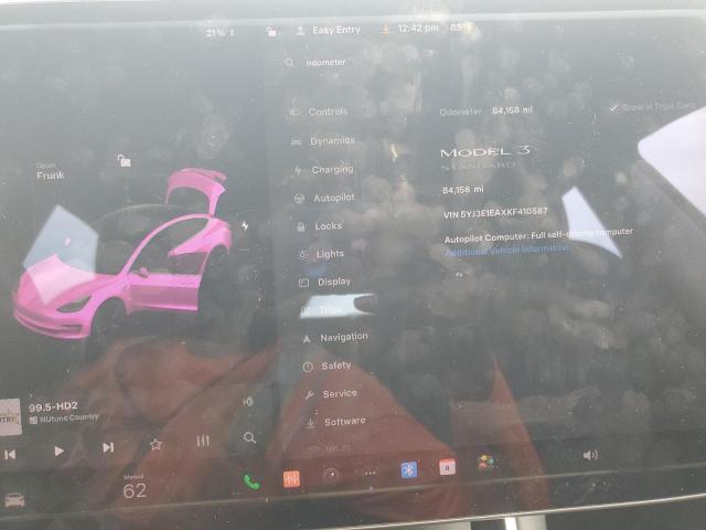 5YJ3E1EAXKF410587 - 2019 TESLA MODEL 3 Negro foto 9