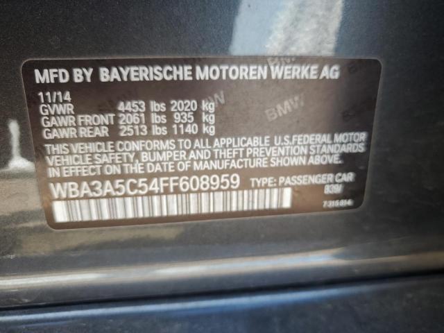 WBA3A5C54FF608959 - 2015 BMW 328 I GRAY photo 12