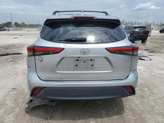 5TDGZRAH1LS501784 - 2020 TOYOTA HIGHLANDER XLE Արծաթագույն լուսանկար 6
