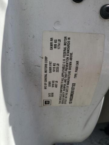 1G1NE52M0X6107103 - 1999 CHEVROLET MALIBU LS WHITE photo 12