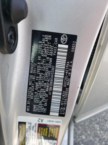 4T1BK3DB9CU455907 - 2012 TOYOTA AVALON BASE 银色 照片 12