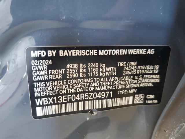 WBX13EF04R5Z04971 - 2024 BMW X1 M35I GRAY photo 12