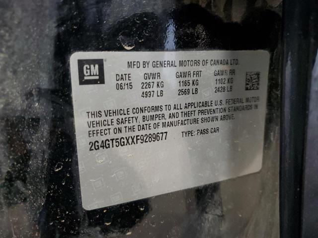 2G4GT5GXXF9289677 - 2015 BUICK REGAL GS 黑色 照片 12