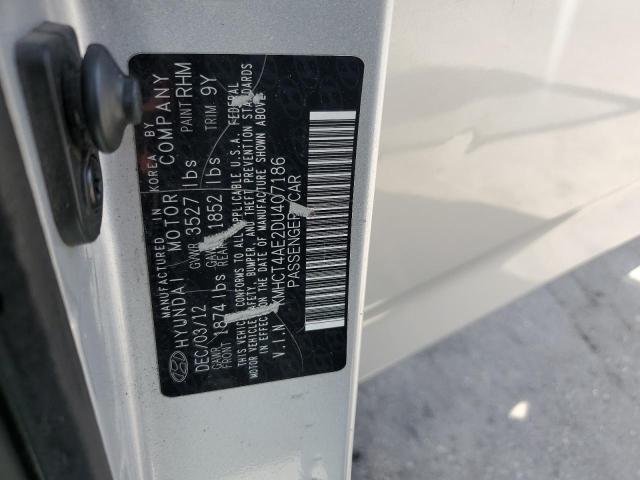 KMHCT4AE2DU407186 - 2013 HYUNDAI ACCENT GLS SILVER photo 12