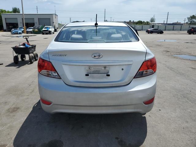 KMHCT4AE2DU407186 - 2013 HYUNDAI ACCENT GLS SILVER photo 6