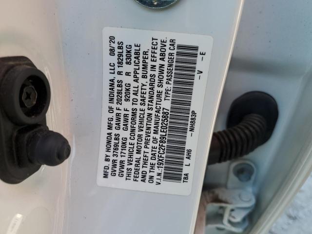 19XFC2F89LE025887 - 2020 HONDA CIVIC SPORT Ağ foto 12