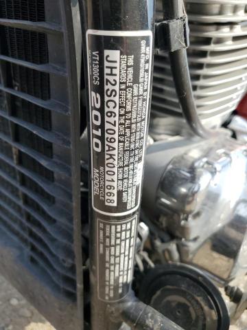 JH2SC6709AK001668 - 2010 HONDA VT1300 CS RED photo 9