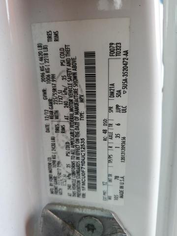 1FMCU0F71DUC12535 - 2013 FORD ESCAPE S WHITE photo 12