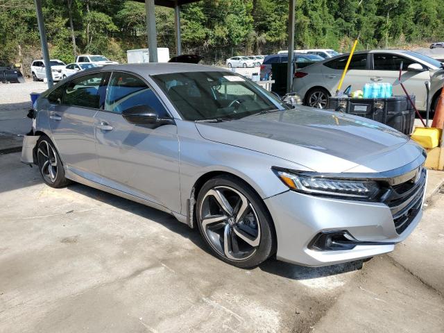 1HGCV1F33NA045801 - 2022 HONDA ACCORD SPORT SILVER photo 4