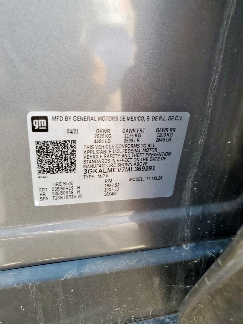 3GKALMEV7ML369281 - 2021 GMC TERRAIN SLE GRAY photo 13