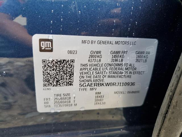 5GAERBKW0RJ110936 - 2024 BUICK ENCLAVE ESSENCE 蓝色 照片 13