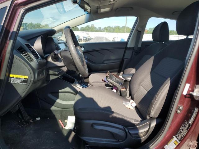 3KPFL4A78JE170846 - 2018 KIA FORTE LX Темно-червоний фото 7