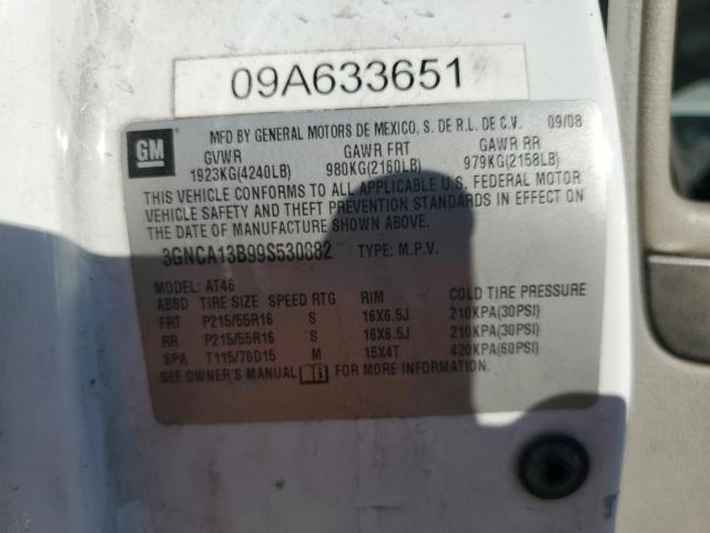 3GNCA13B99S530882 - 2009 CHEVROLET HHR LS WHITE photo 13