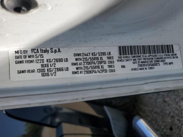 ZFBERFAT5F6A60875 - 2015 RAM PROMASTER WHITE photo 12