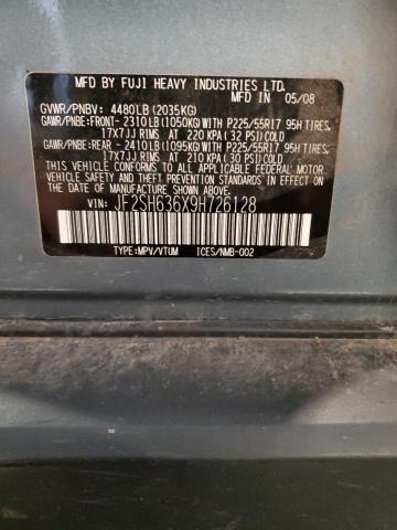 JF2SH636X9H726128 - 2009 SUBARU FORESTER 2.5X PREMIUM TEAL photo 13