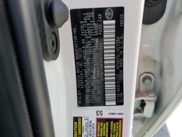 4T1G11AK3PU111044 - 2023 TOYOTA CAMRY SE NIGHT SHADE WHITE photo 13