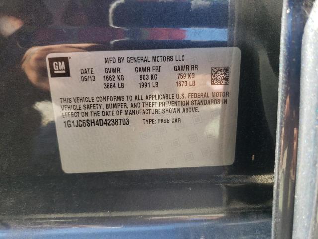 1G1JC6SH4D4238703 - 2013 CHEVROLET SONIC LT 灰色 照片 12