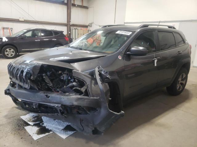1C4PJMBS1EW137650 - 2014 JEEP CHEROKEE TRAILHAWK GRAY photo 1
