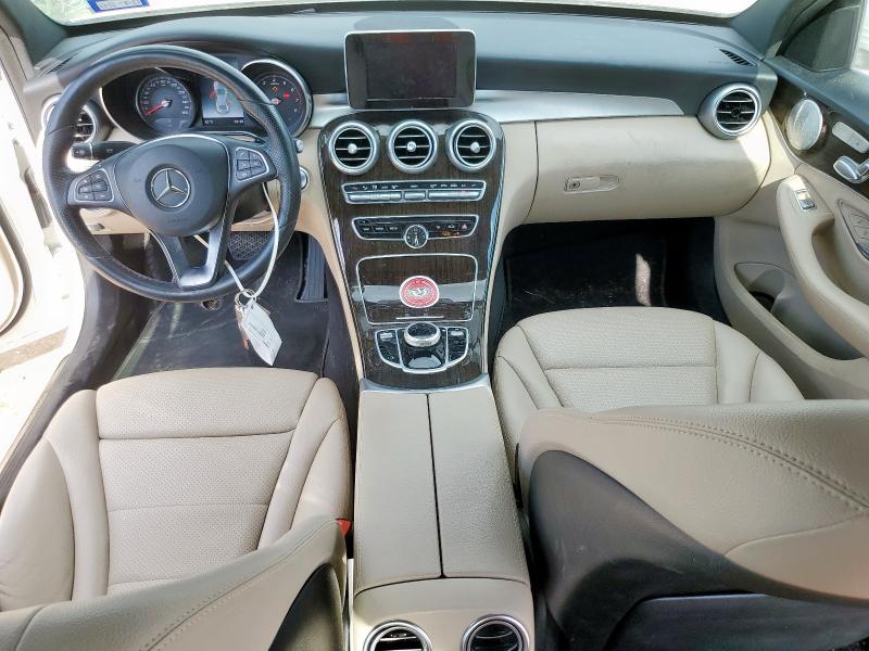 55SWF4KB8JU279018 - 2018 MERCEDES-BENZ C 300 4MATIC WHITE photo 8