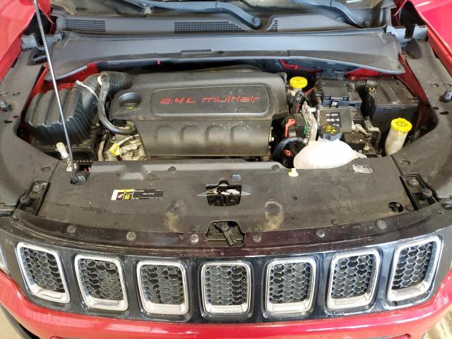 3C4NJDAB3JT281421 - 2018 JEEP COMPASS SPORT Rouge photo 12