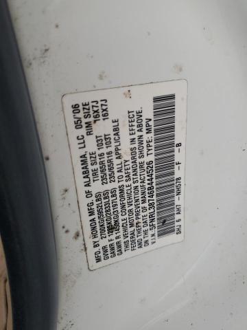 5FNRL38746B444526 - 2006 HONDA ODYSSEY EXL WHITE photo 13