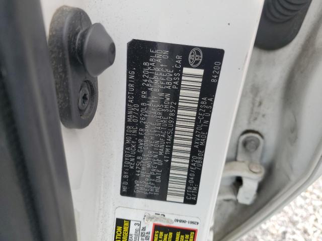 4T1M11AK5LU978572 - 2020 TOYOTA CAMRY SE თეთრი ფოტო 12