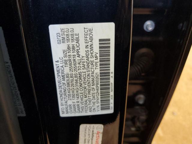 5FNYG2H40PB002621 - 2023 HONDA PILOT EXL BLACK photo 13