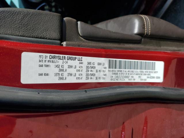 1C4RJFJT1EC450567 - 2014 JEEP GRAND CHER SUMMIT წითელი ფოტო 12