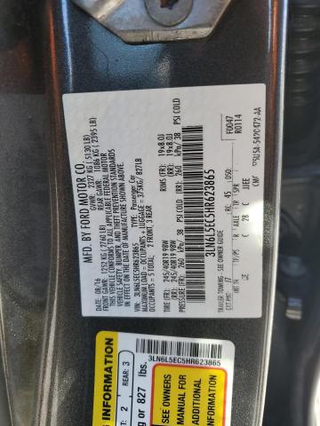 3LN6L5EC5HR623865 - 2017 LINCOLN MKZ RESERVE ნაცრისფერი ფოტო 13