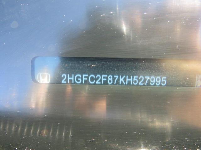 2HGFC2F87KH527995 - 2019 HONDA CIVIC SPORT თეთრი ფოტო 10