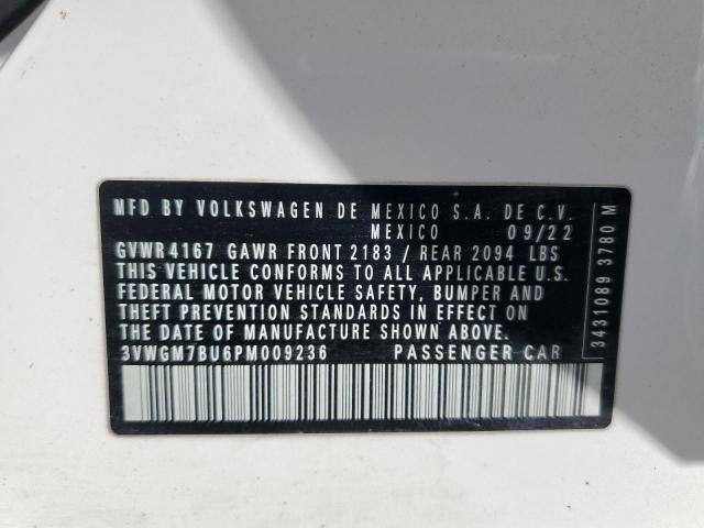 3VWGM7BU6PM009236 - 2023 VOLKSWAGEN JETTA SEL WHITE photo 12