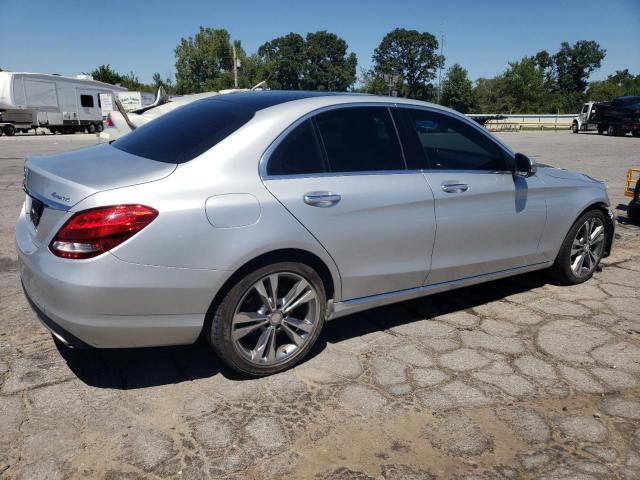 55SWF4KB9GU121280 - 2016 MERCEDES-BENZ C 300 4MATIC SILVER photo 3