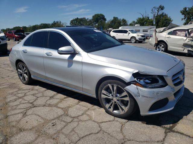 55SWF4KB9GU121280 - 2016 MERCEDES-BENZ C 300 4MATIC SILVER photo 4
