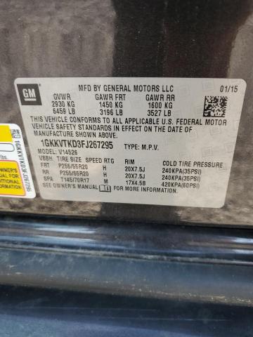 1GKKVTKD3FJ267295 - 2015 GMC ACADIA DENALI 灰色 照片 13