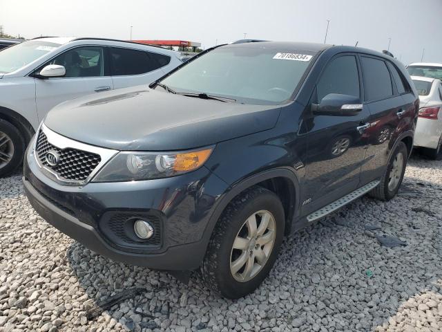 5XYKTCA60DG327065 - 2013 KIA SORENTO LX BLUE photo 1