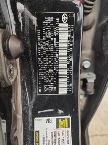 5YFEPMAE5MP263308 - 2021 TOYOTA COROLLA LE შავი ფოტო 12