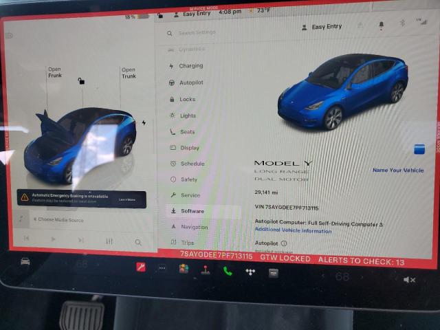 7SAYGDEE7PF713115 - 2023 TESLA MODEL Y BLUE photo 9