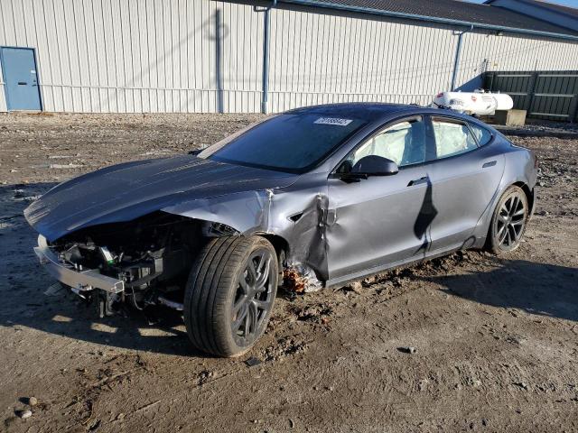 5YJSA1E56NF493529 - 2022 TESLA MODEL S Մոխրագույն լուսանկար 1
