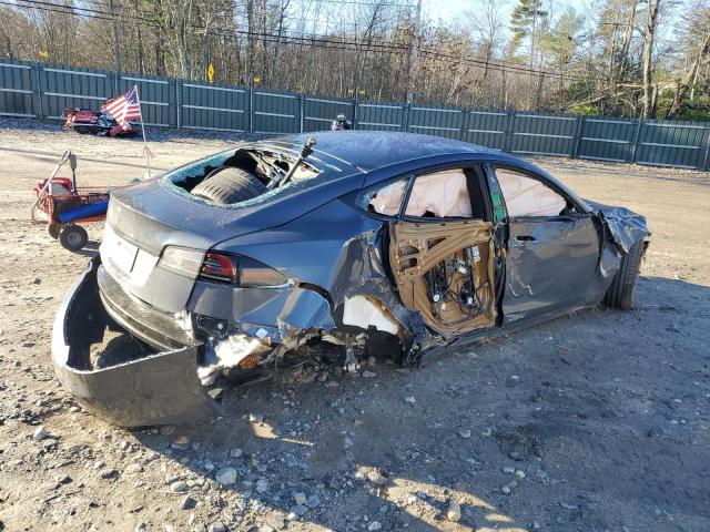 5YJSA1E56NF493529 - 2022 TESLA MODEL S Մոխրագույն լուսանկար 3