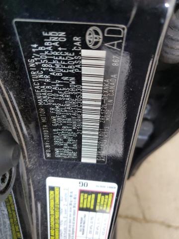 2T1BURHEXFC305330 - 2015 TOYOTA COROLLA LE L BLACK photo 12