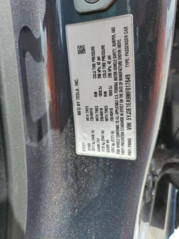5YJ3E1EA9MF017649 - 2021 TESLA MODEL 3 GRAY photo 12