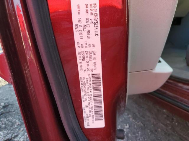 2A8HR54P58R827922 - 2008 CHRYSLER TOWN & COU TOURING მუქწითელი ფოტო 13